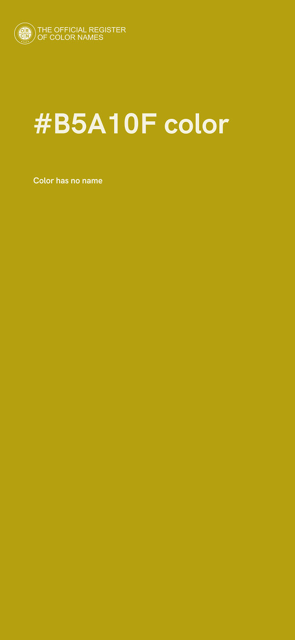 #B5A10F color image