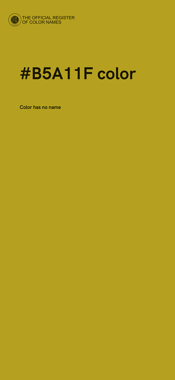 #B5A11F color image