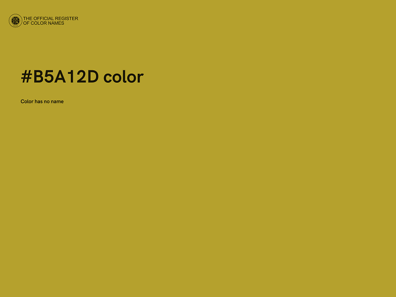 #B5A12D color image