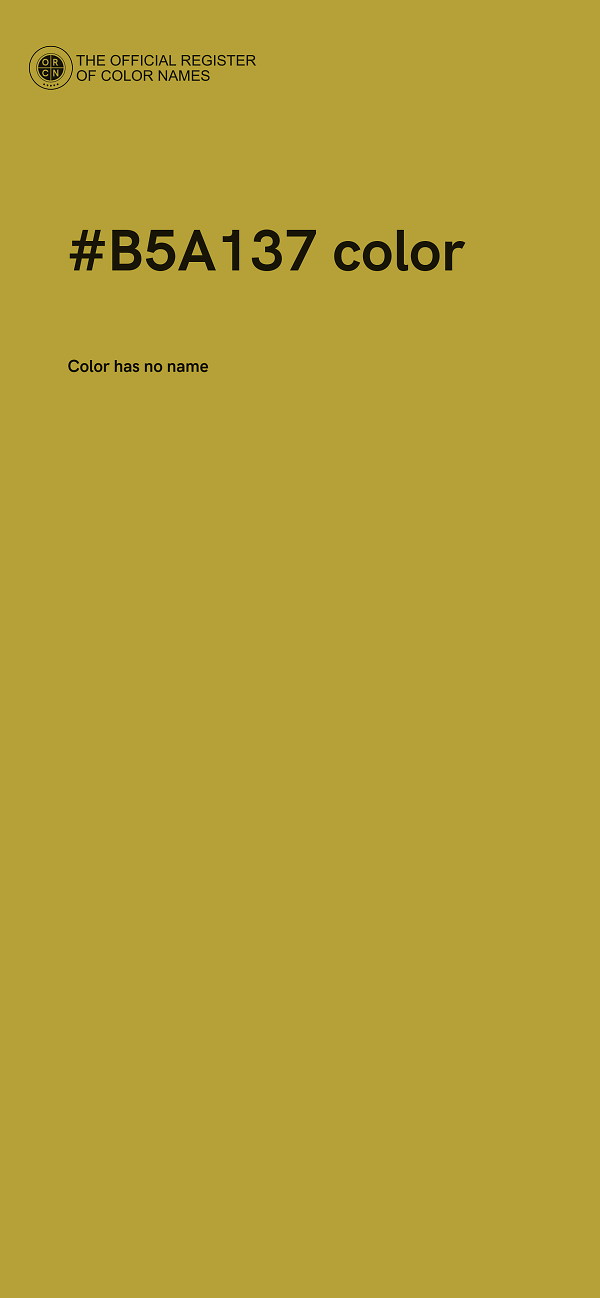 #B5A137 color image