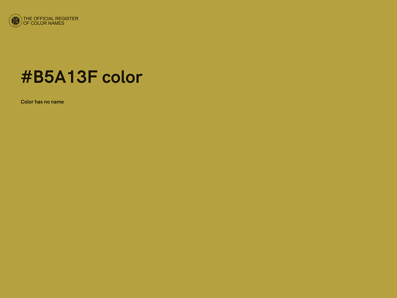 #B5A13F color image
