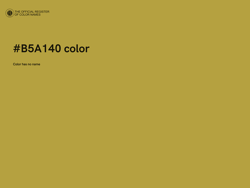 #B5A140 color image