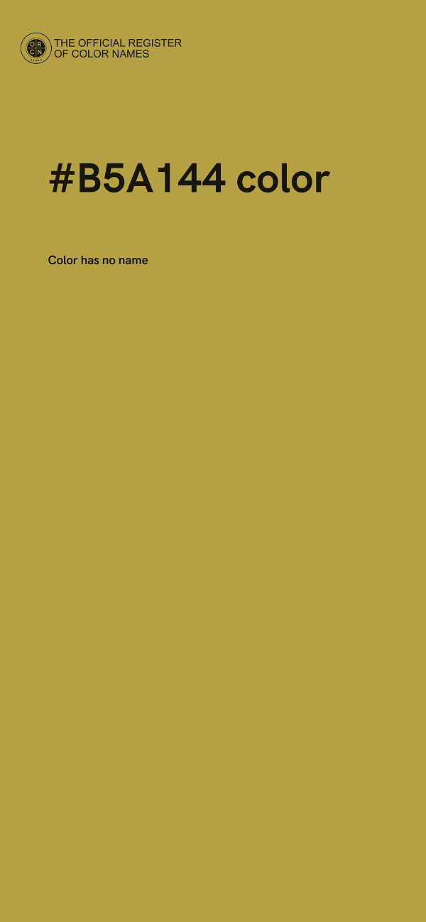 #B5A144 color image