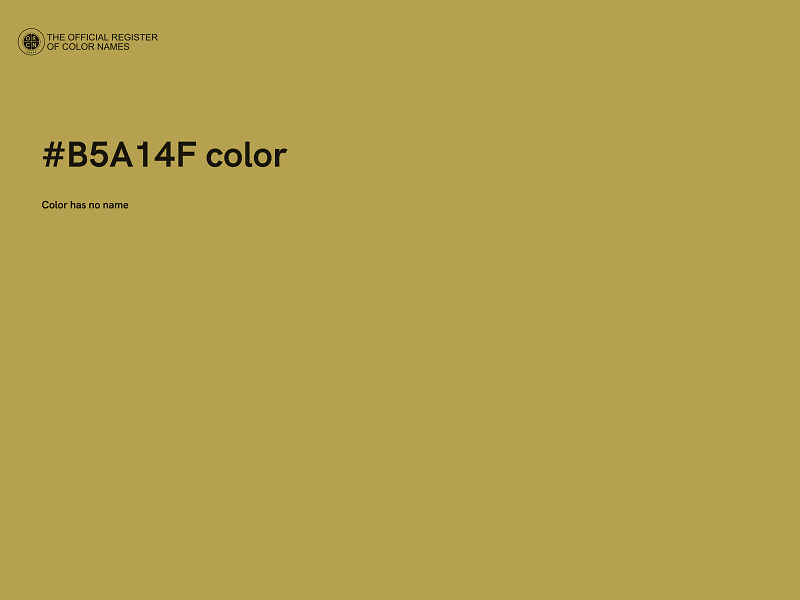 #B5A14F color image
