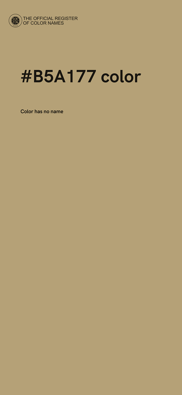 #B5A177 color image