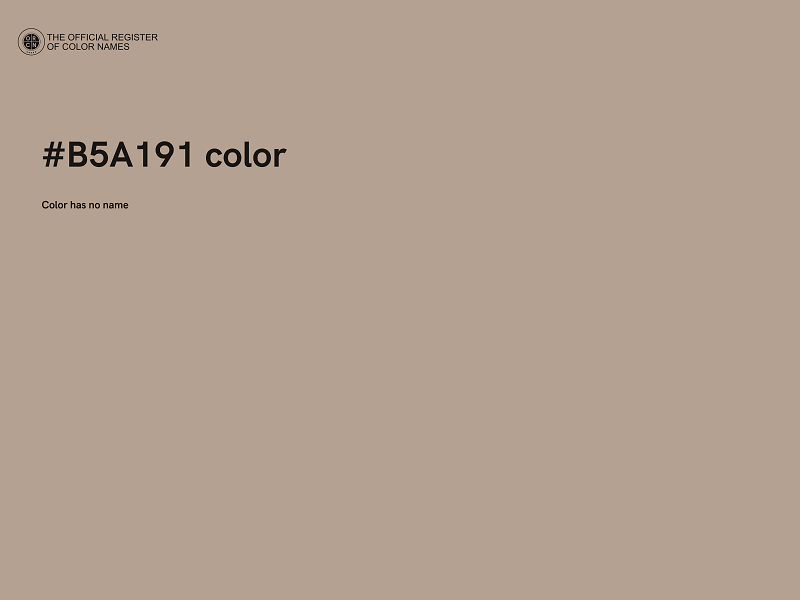 #B5A191 color image