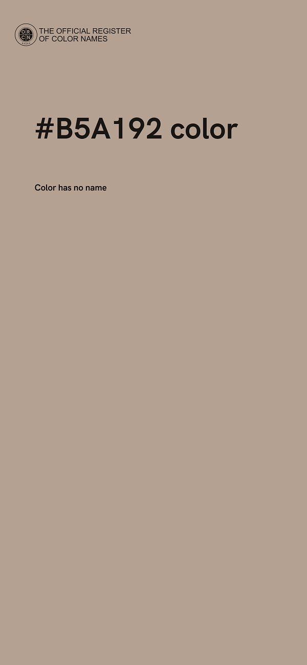 #B5A192 color image