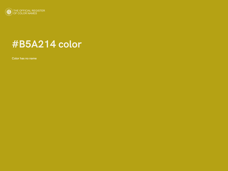 #B5A214 color image