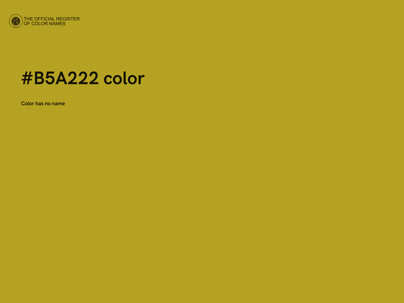 #B5A222 color image