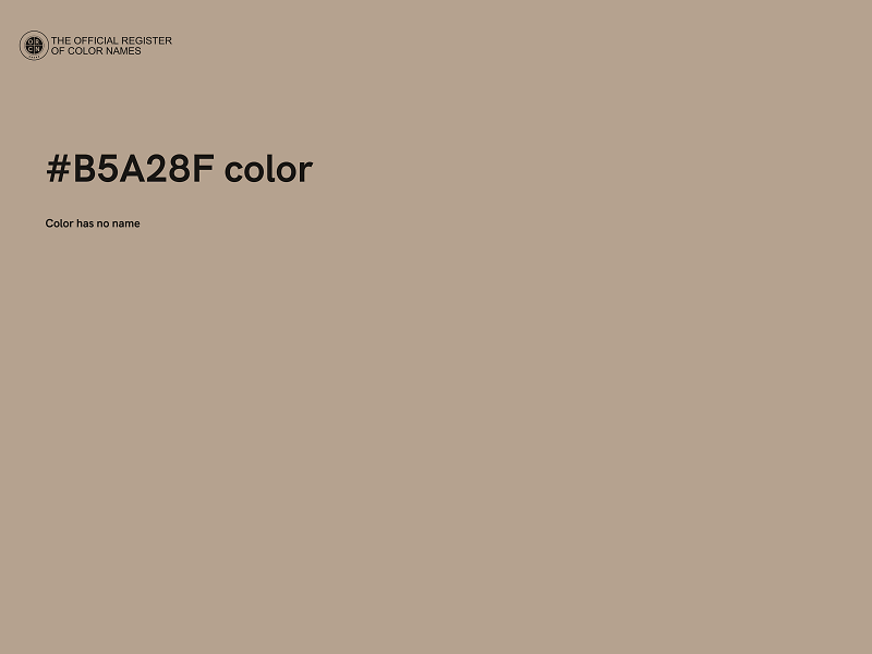 #B5A28F color image