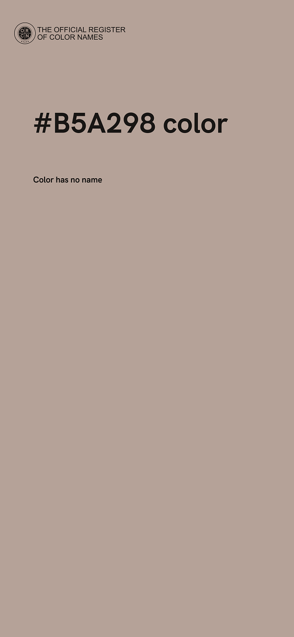 #B5A298 color image