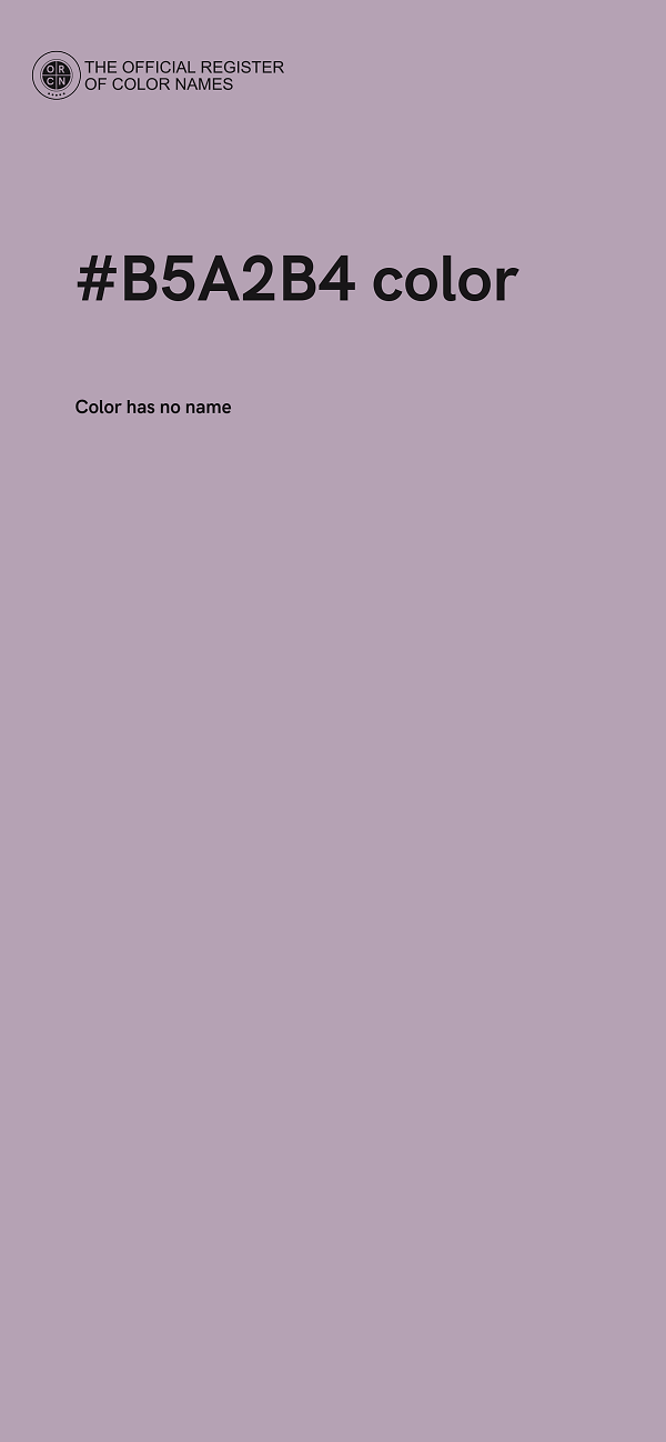 #B5A2B4 color image