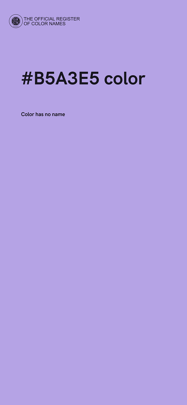 #B5A3E5 color image