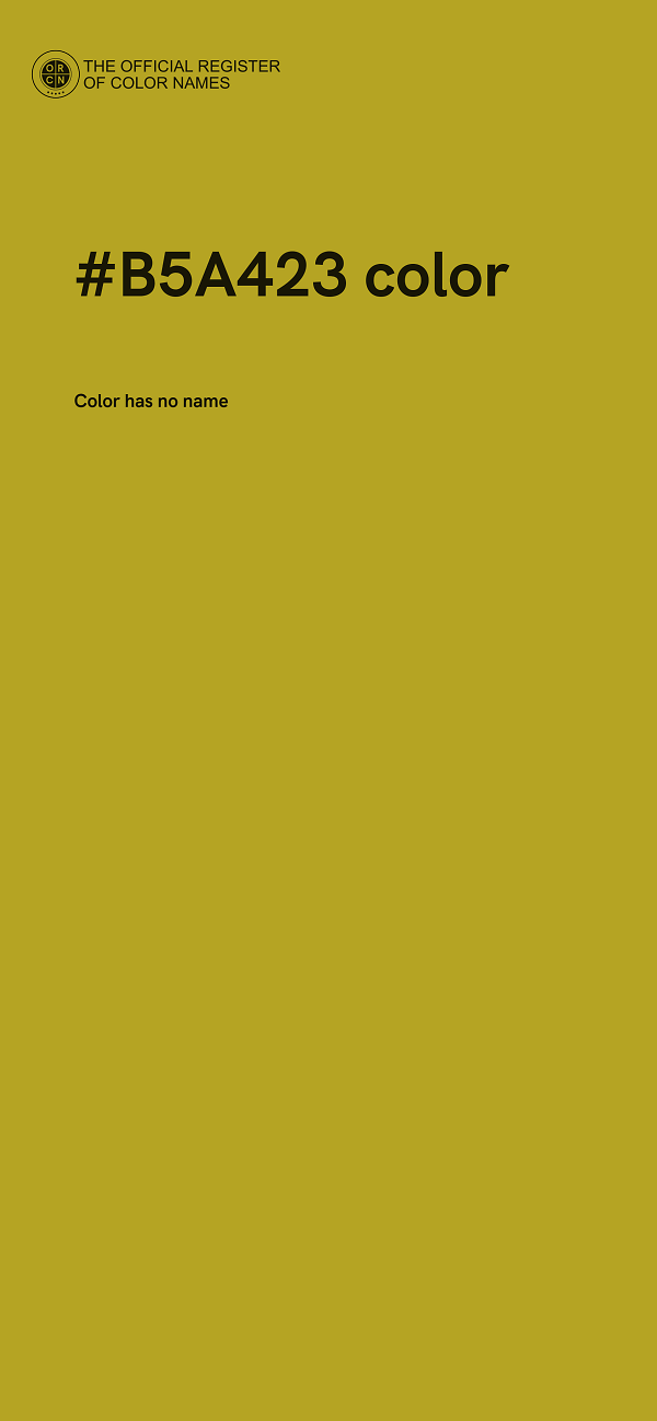 #B5A423 color image