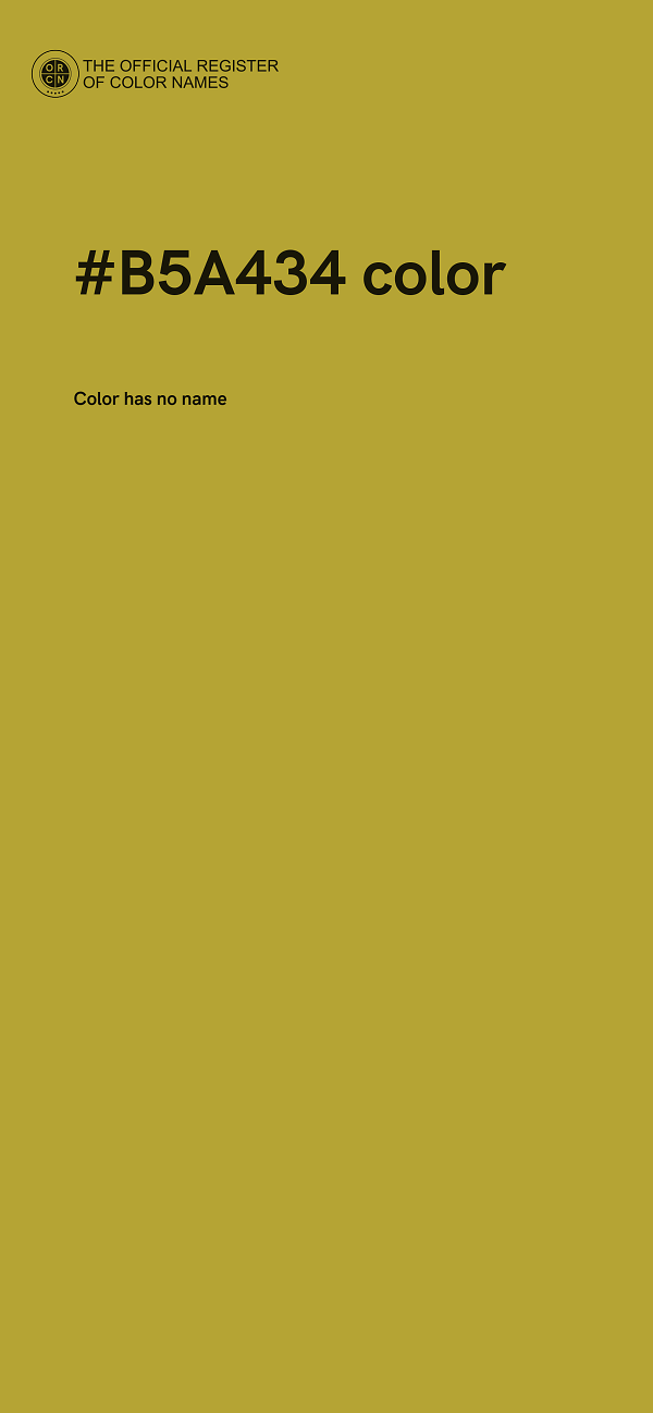 #B5A434 color image