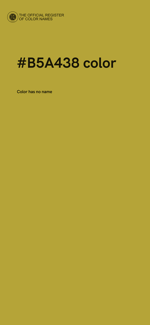 #B5A438 color image