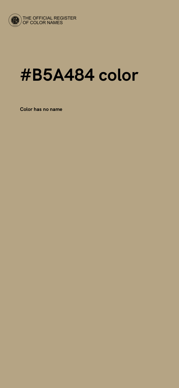 #B5A484 color image