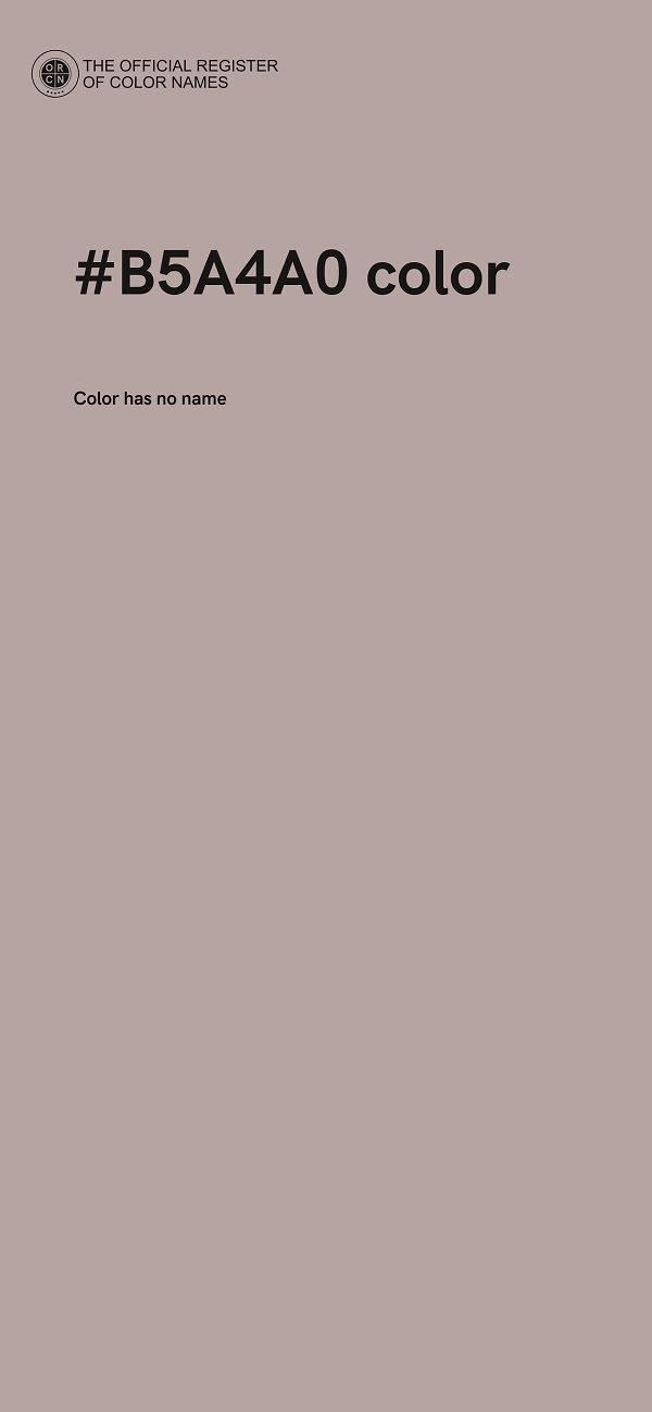 #B5A4A0 color image