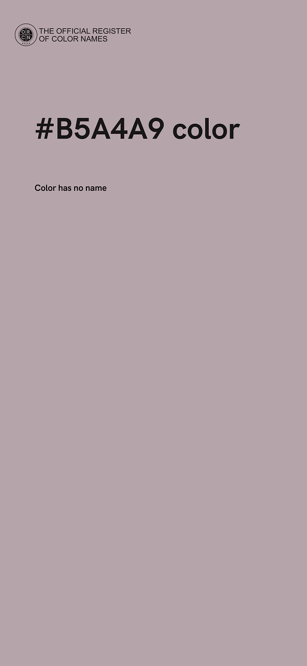 #B5A4A9 color image