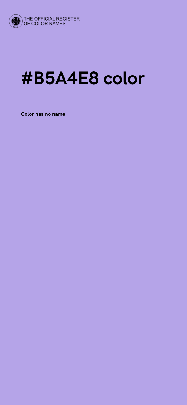 #B5A4E8 color image