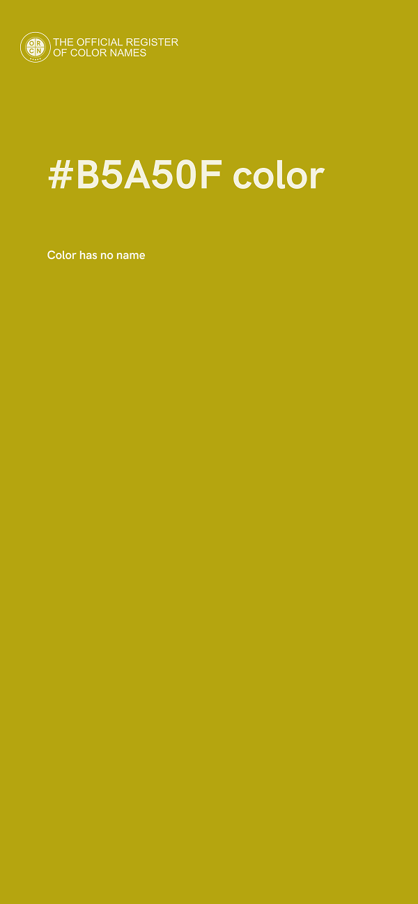 #B5A50F color image