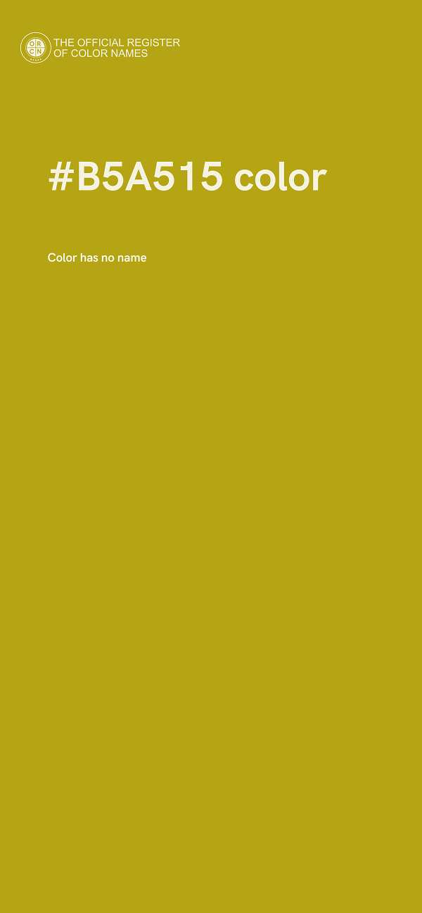 #B5A515 color image