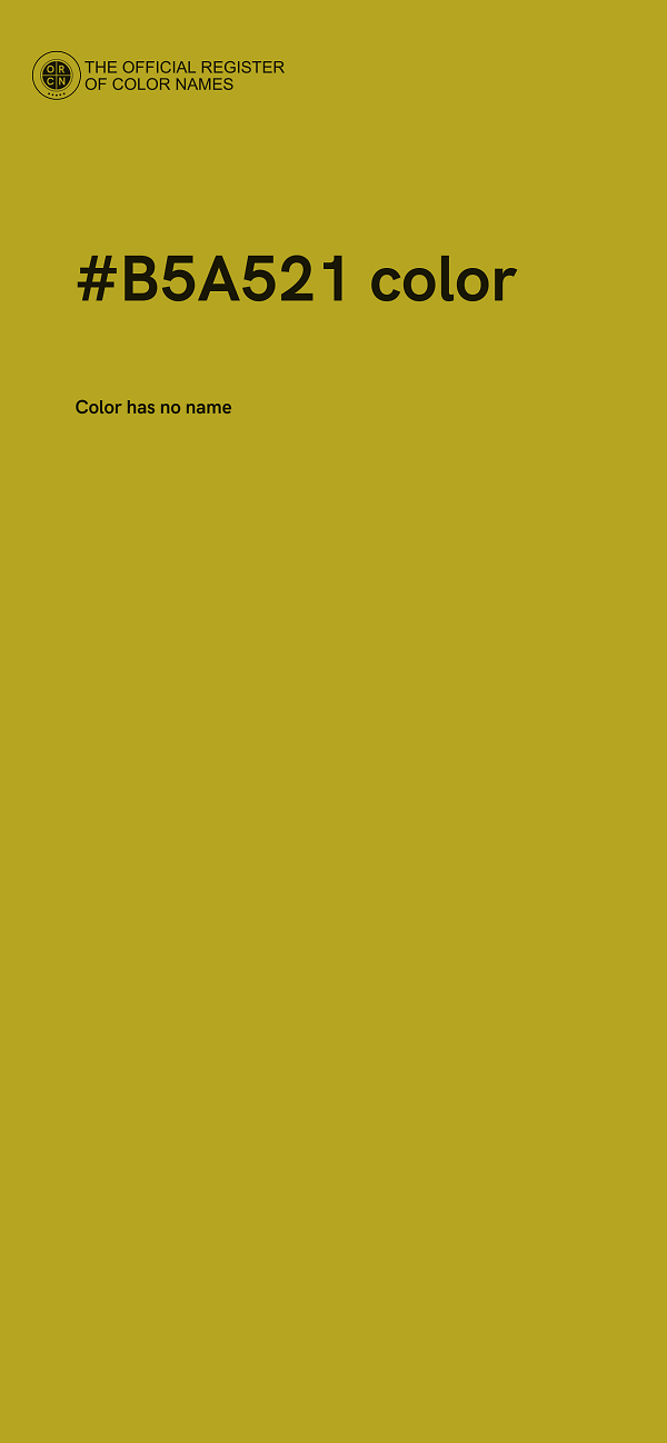 #B5A521 color image