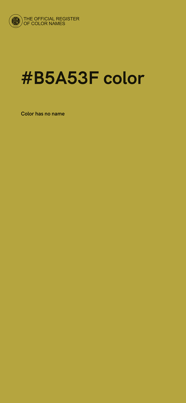#B5A53F color image