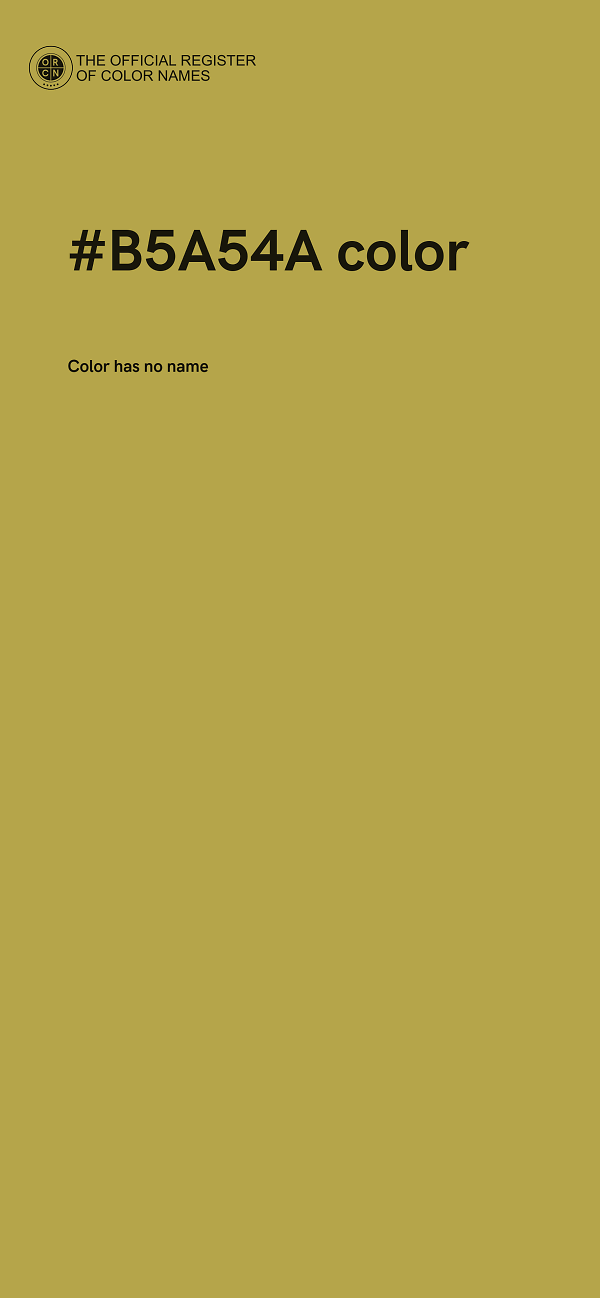 #B5A54A color image