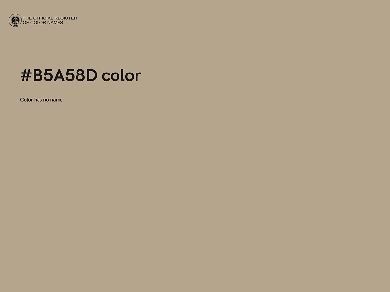 #B5A58D color image