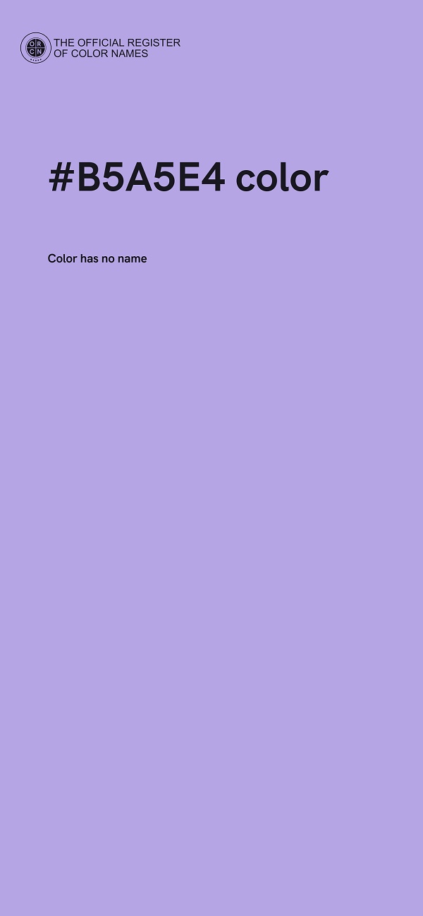 #B5A5E4 color image