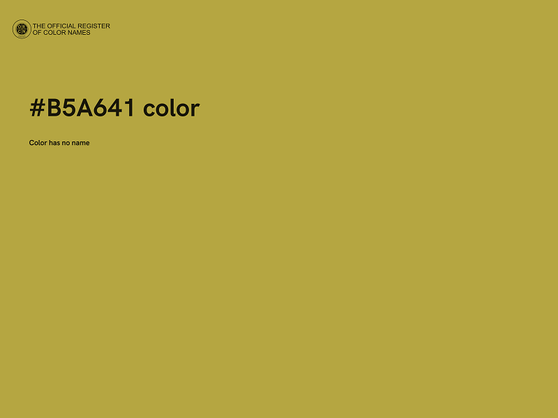 #B5A641 color image