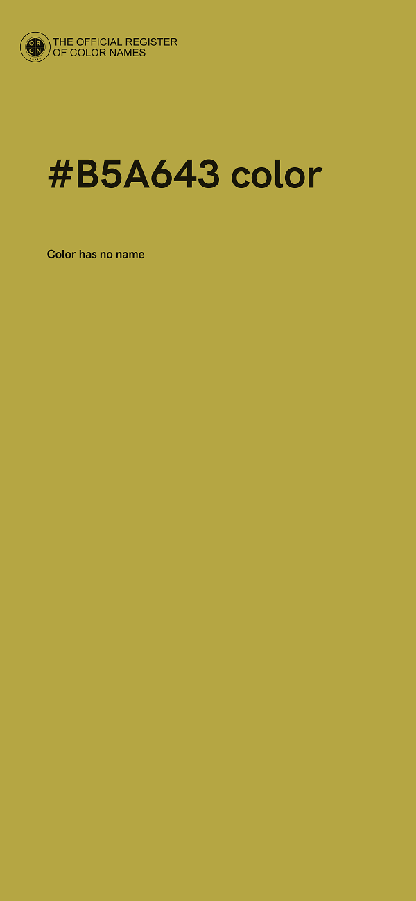 #B5A643 color image