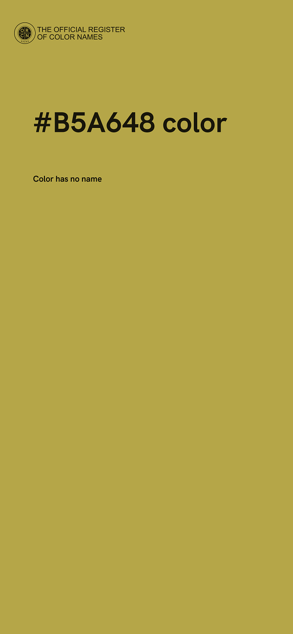 #B5A648 color image