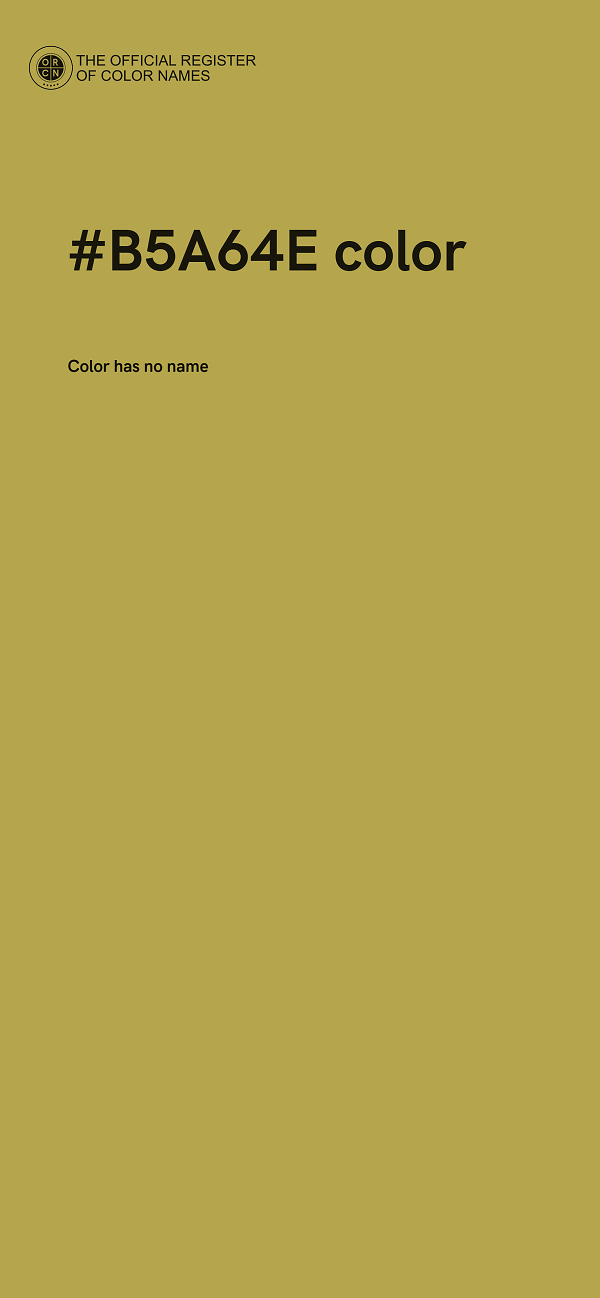 #B5A64E color image