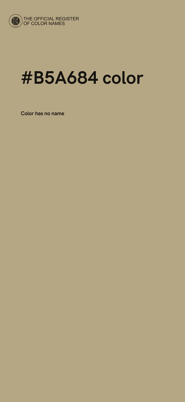 #B5A684 color image