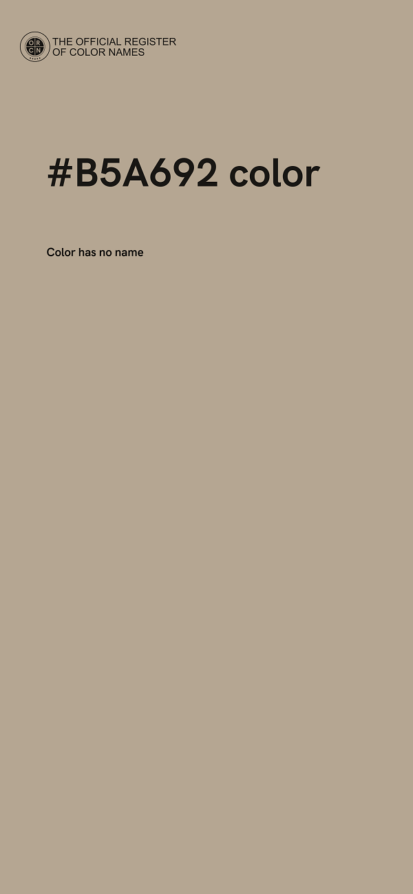 #B5A692 color image