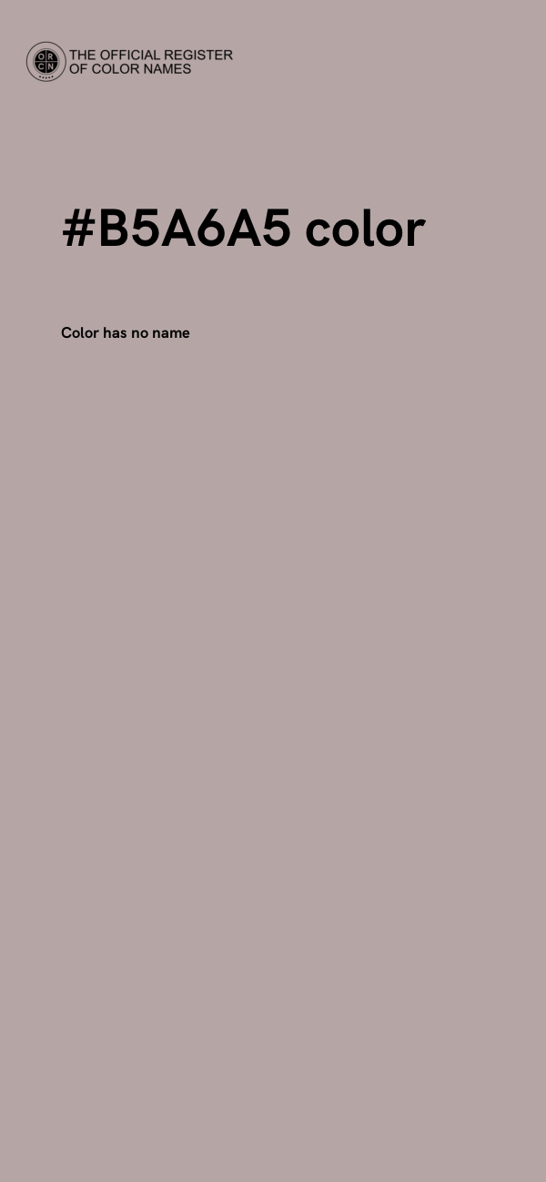 #B5A6A5 color image