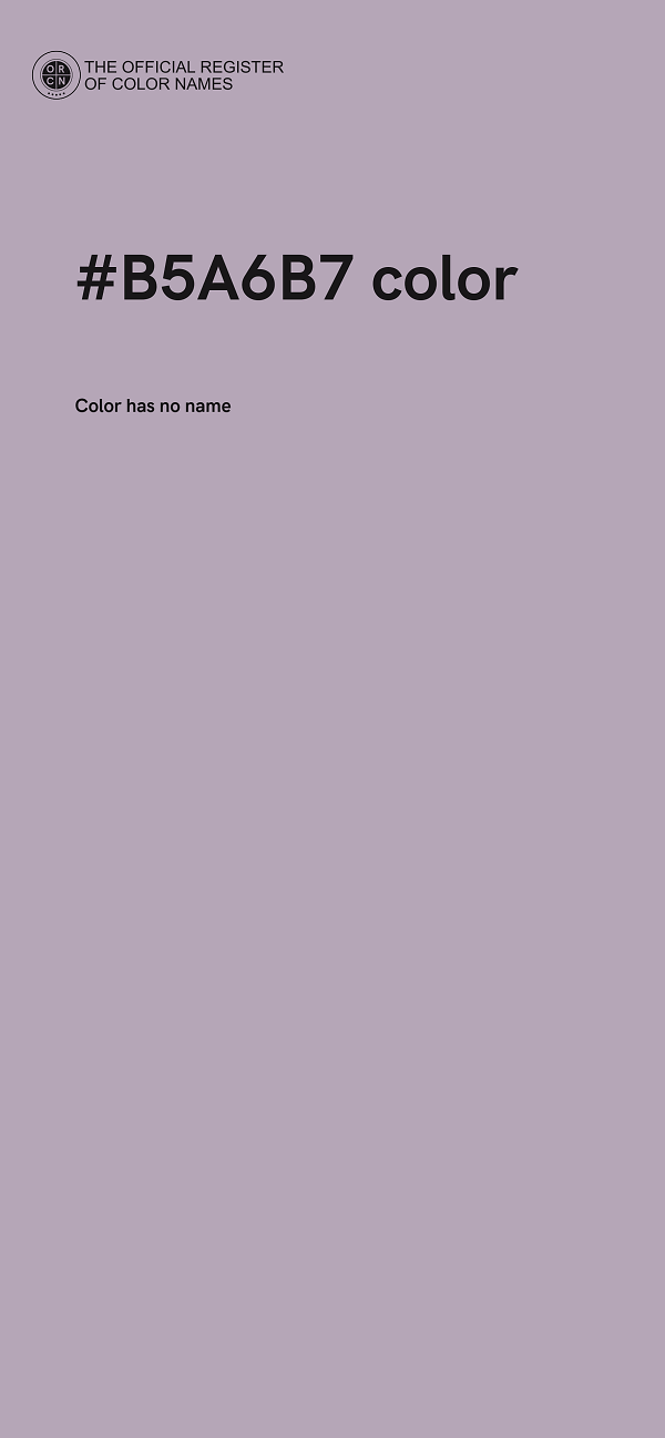 #B5A6B7 color image