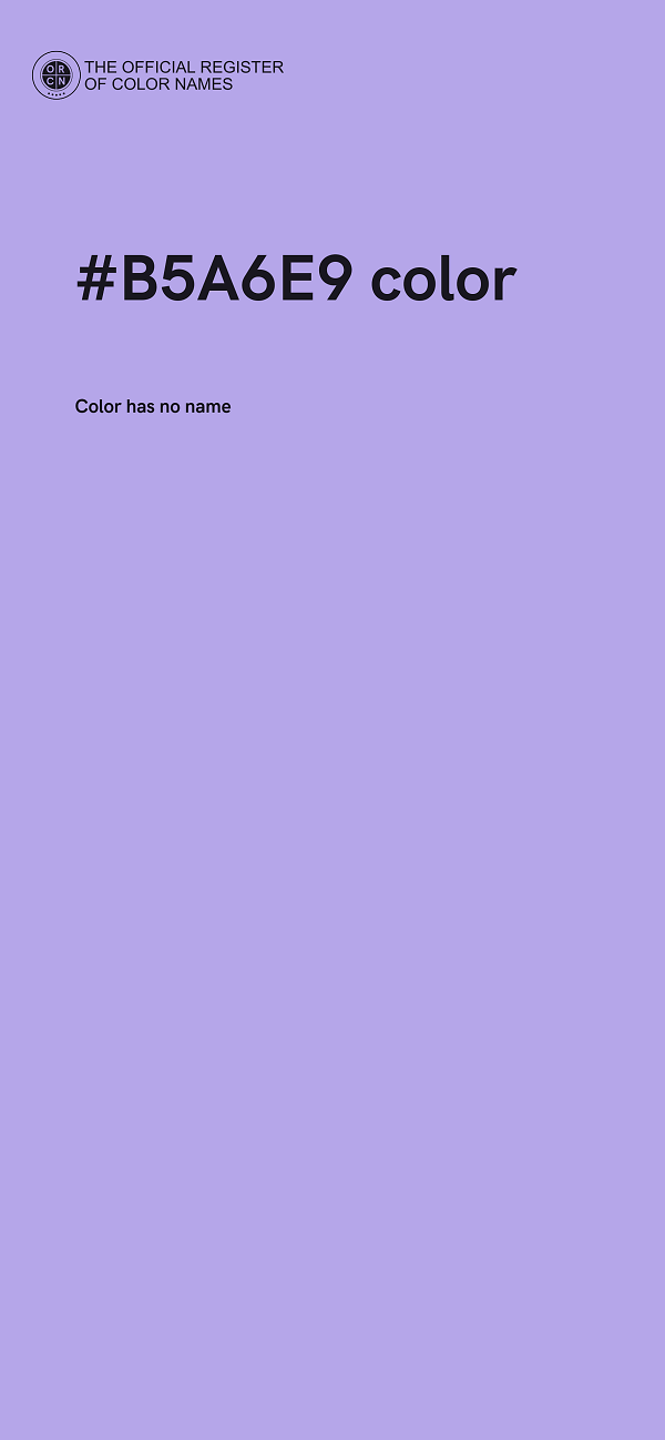 #B5A6E9 color image