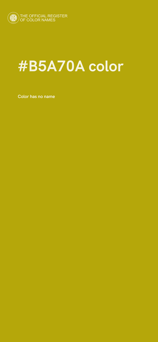 #B5A70A color image