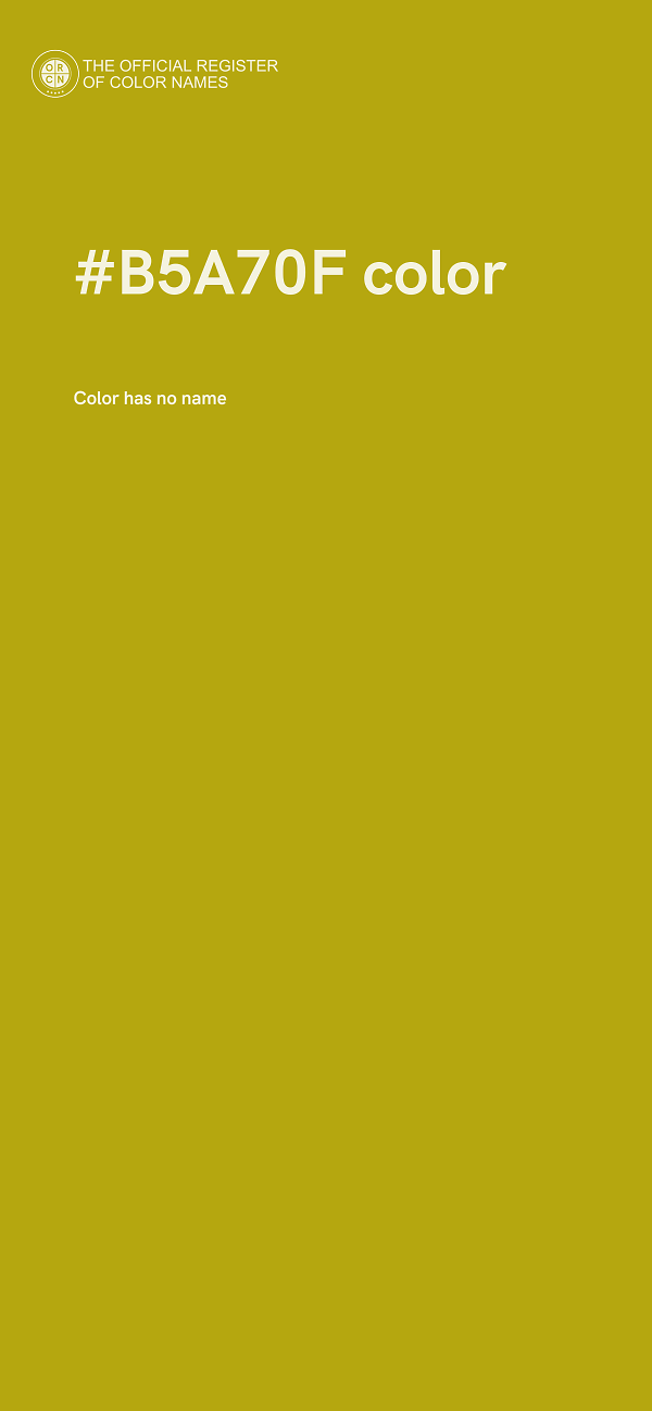 #B5A70F color image
