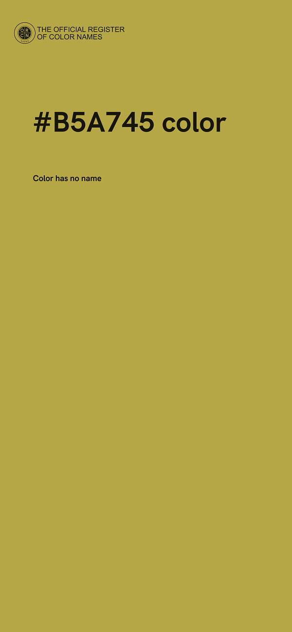 #B5A745 color image