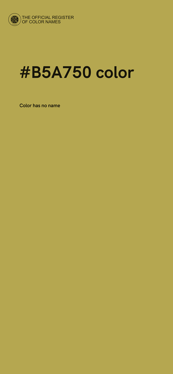 #B5A750 color image
