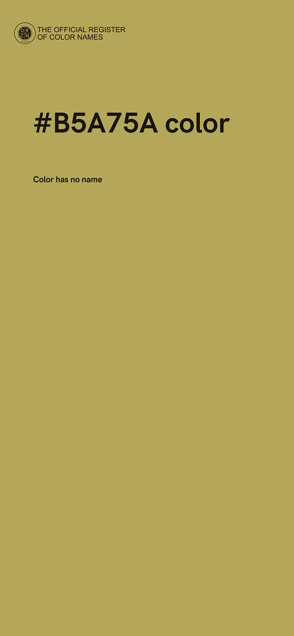 #B5A75A color image