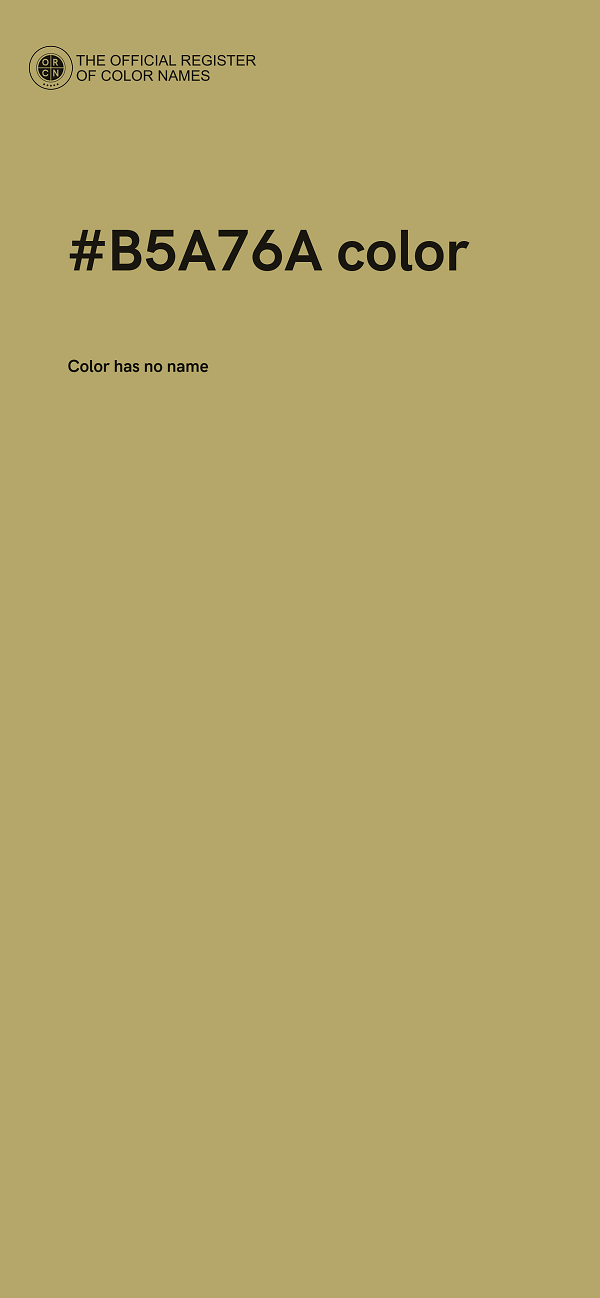 #B5A76A color image