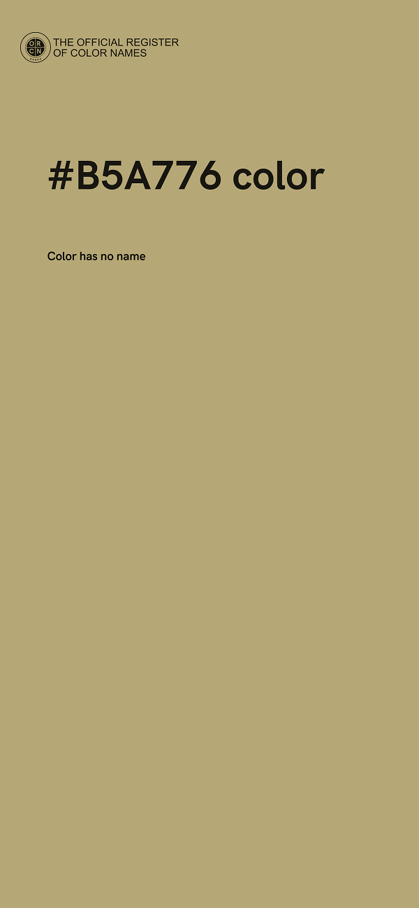#B5A776 color image