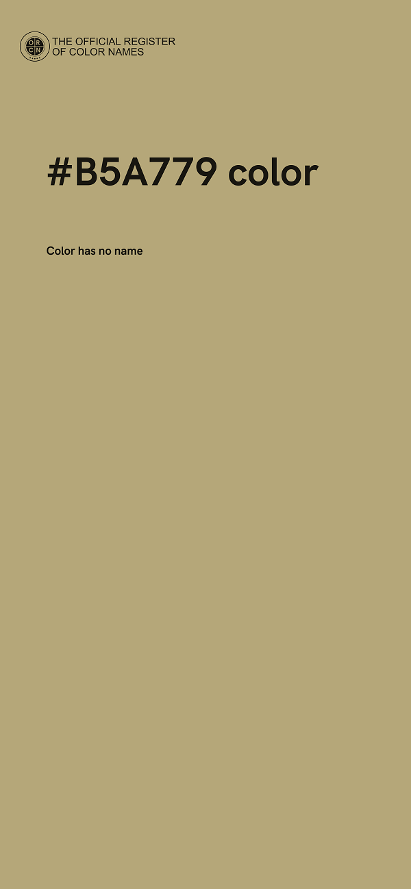 #B5A779 color image
