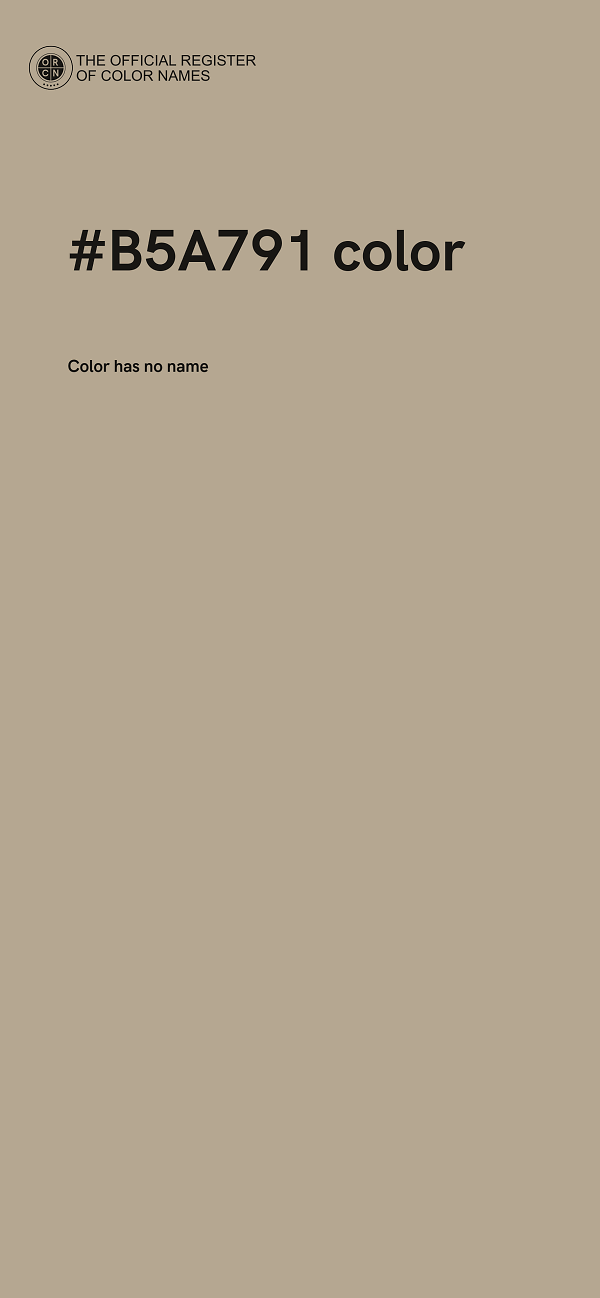 #B5A791 color image