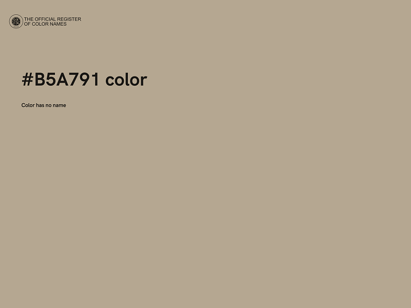 #B5A791 color image